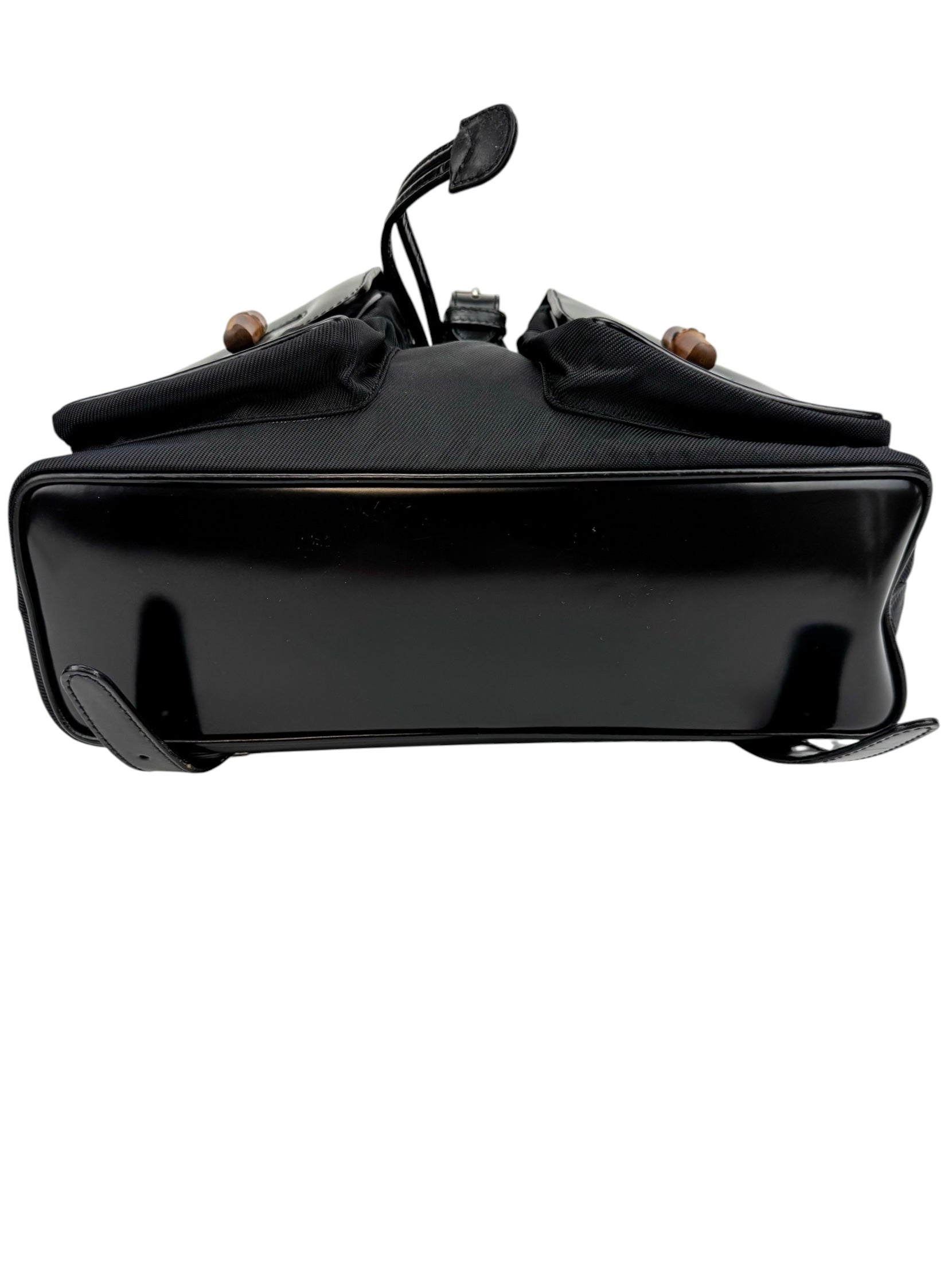 Gucci Black Bamboo Backpack