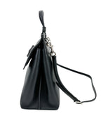 Gucci Black Leather Bamboo Daily Tote