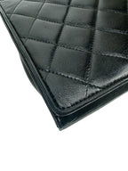 Chanel Vintage Black Quilted Lambskin Full Flap Bag