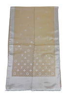 Louis Vuitton Beige Logo Silk Scarf
