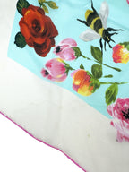 Gucci Floral and Bee 100% Silk Scarf/Shawl