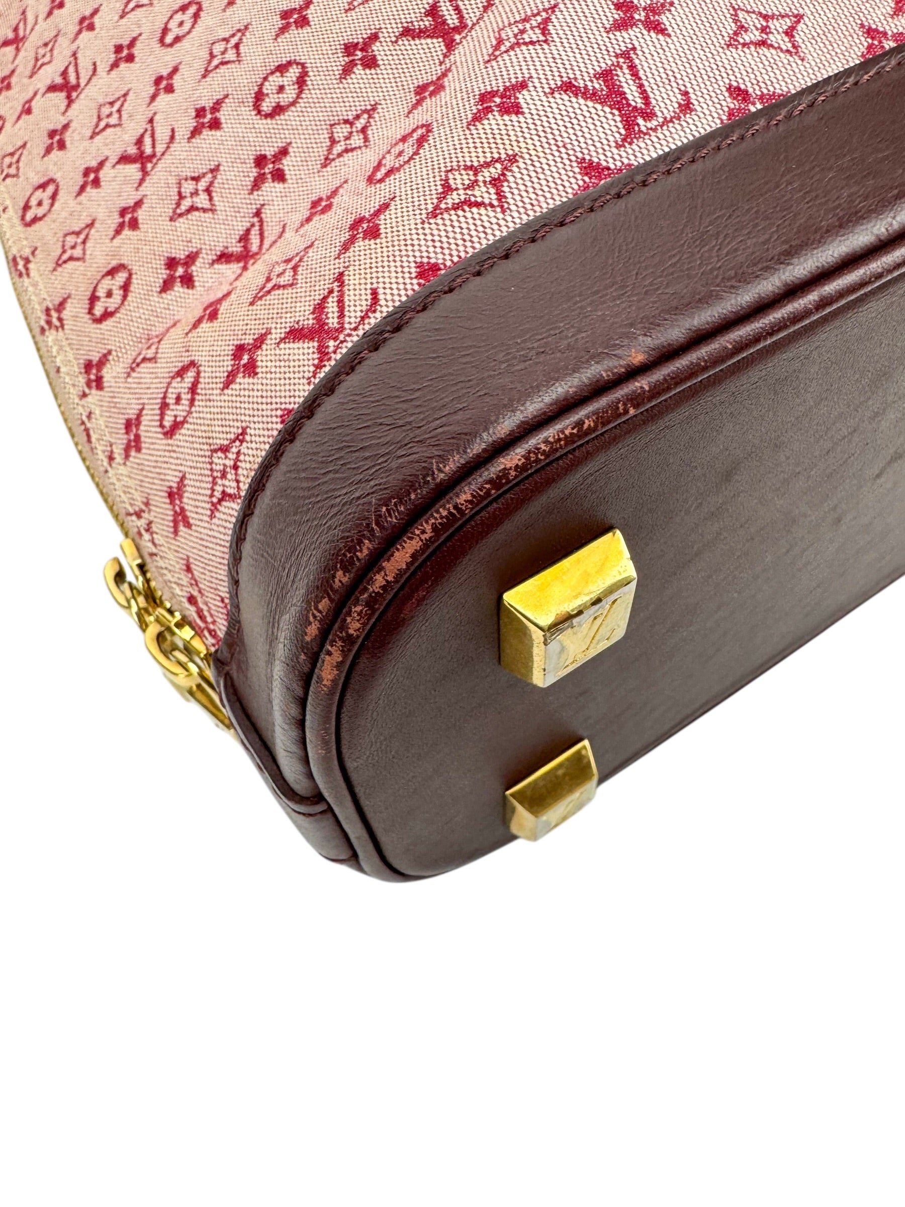 Louis Vuitton Red Mini Lin Haut Alma
