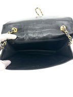 Chanel Vintage Black Quilted Lambskin Full Flap Bag