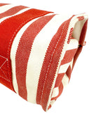 Hermès Red/Cream Stripe Cannes PM Tote