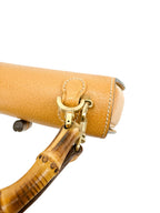Gucci Small Beige Leather 1947 Bamboo Bag