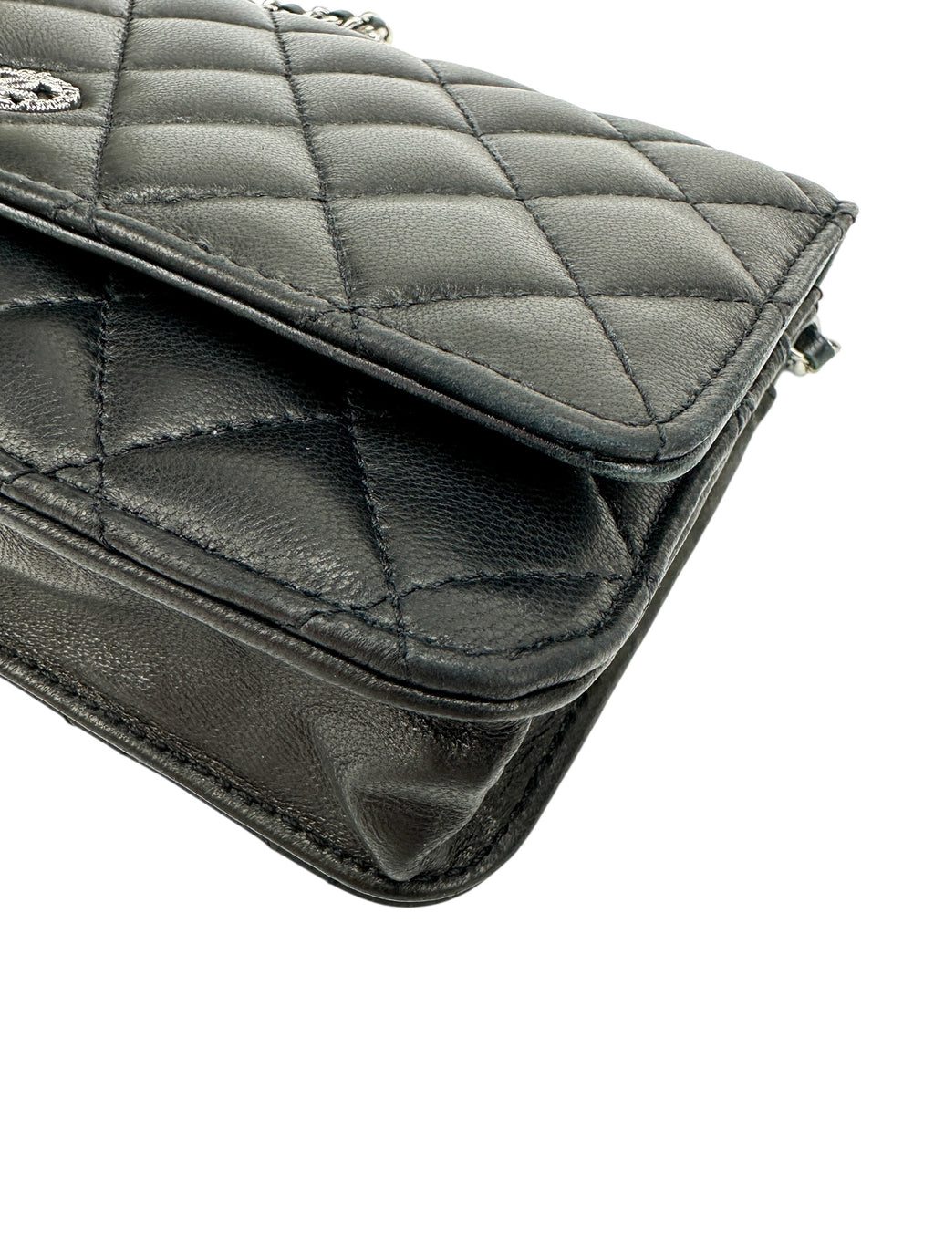 Chanel Black Quilted Lambskin Wallet On Chain (WOC)