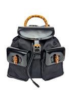 Gucci Black Bamboo Backpack
