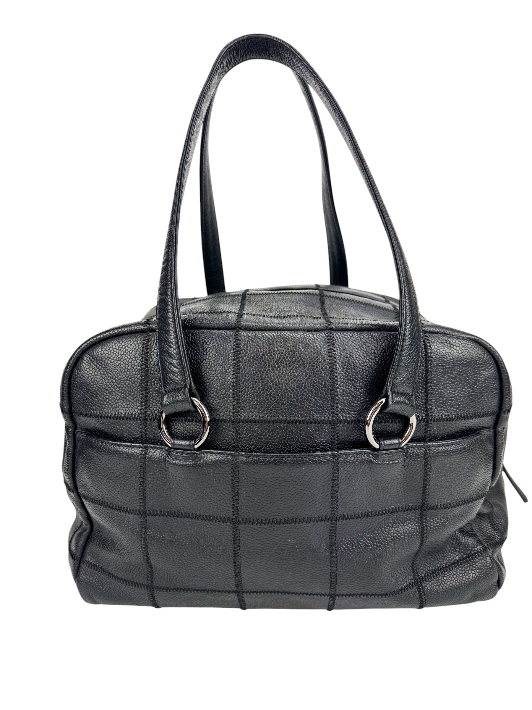 Chanel Black Chocolate Bar Boston Bag