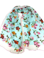 Gucci Floral and Bee 100% Silk Scarf/Shawl