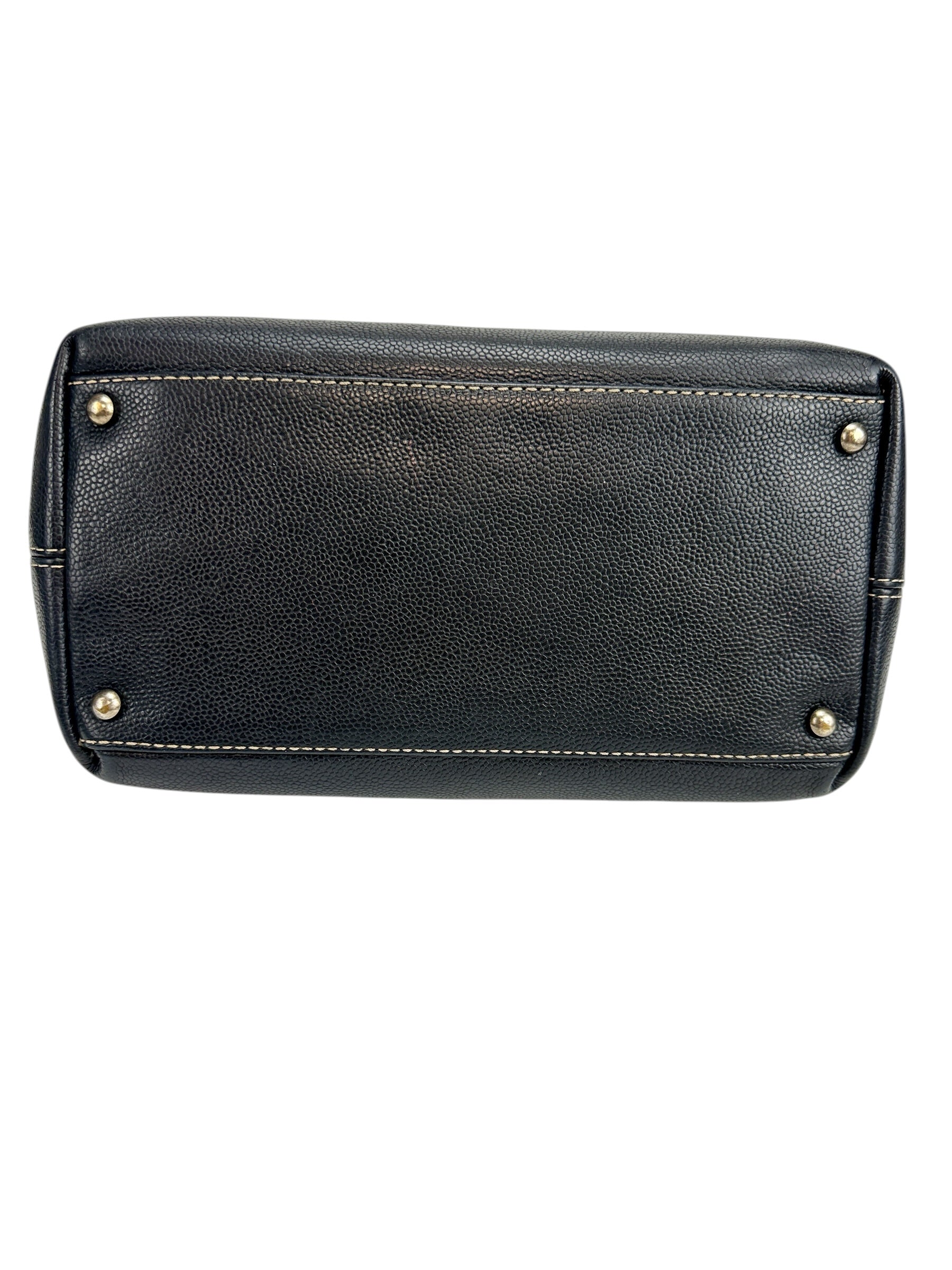 Chanel Black Leather Executive Shopper Tote W/ Strap