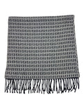 Fendi Grey and Black Zucchino Wool Scarf