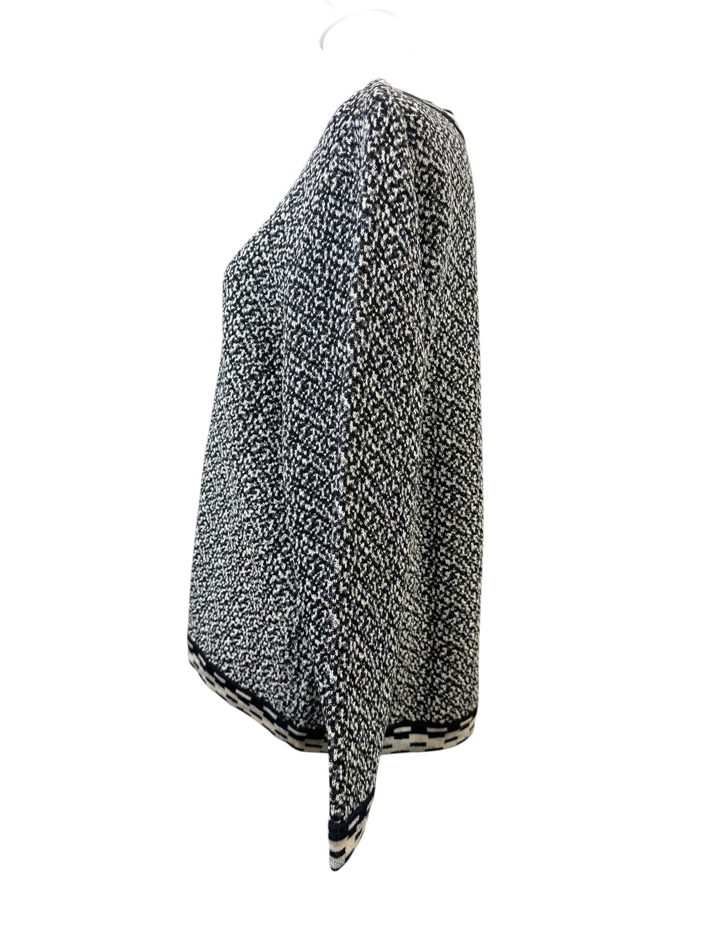 Yves Saint Laurent Black and White Cardigan Size L