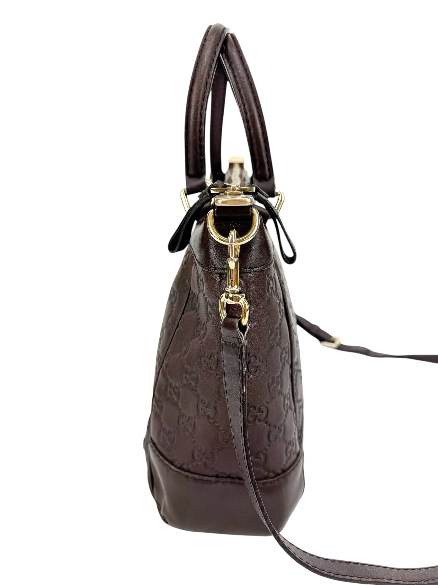 Gucci Brown Guccissima Mayfair Tote Bag w/ Strap