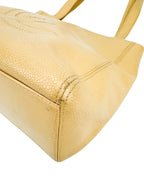Chanel Vintage Beige Caviar Tote Bag