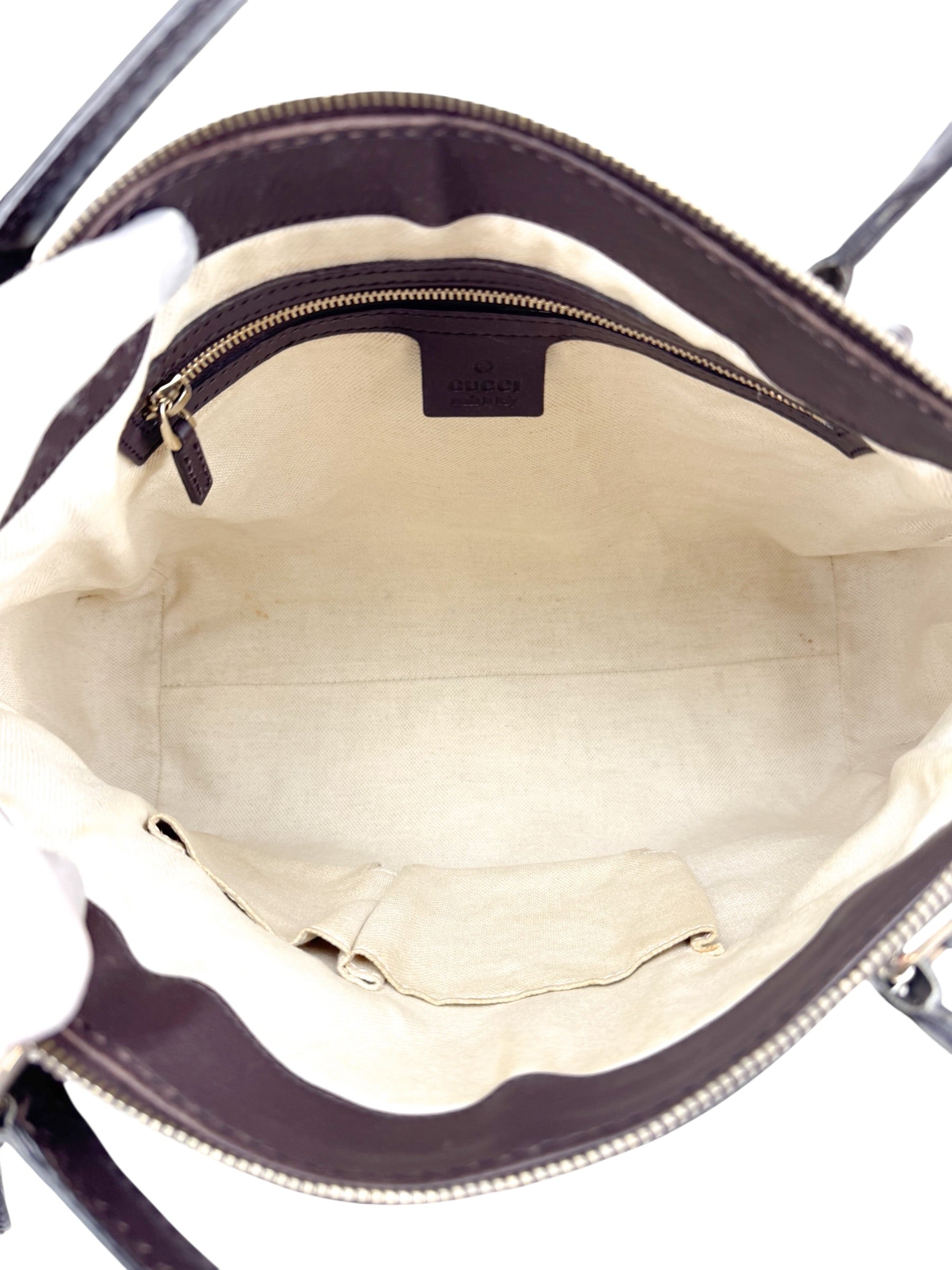 Gucci Brown Guccissima Mayfair Tote Bag w/ Strap