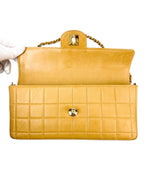 Chanel Beige Lambskin Chocolate Bar Shoulder Bag