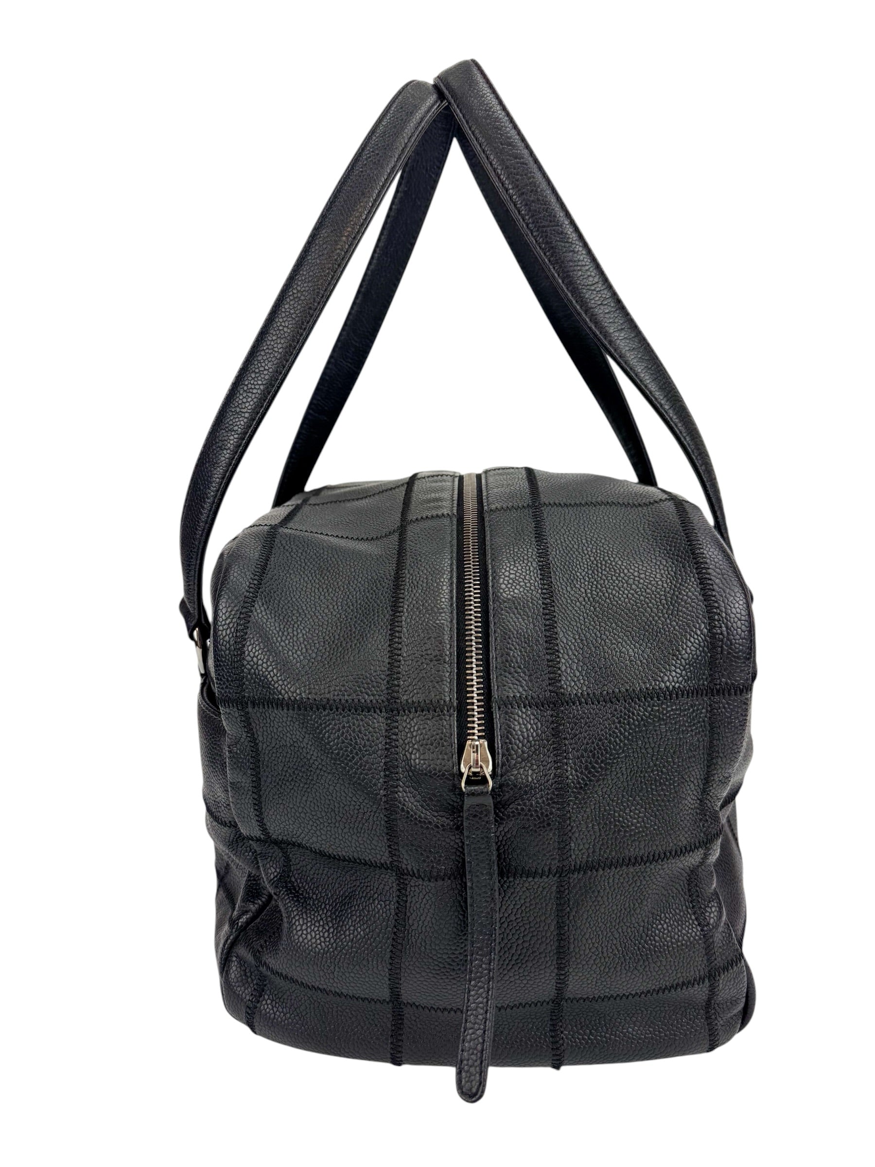 Chanel Black Chocolate Bar Boston Bag