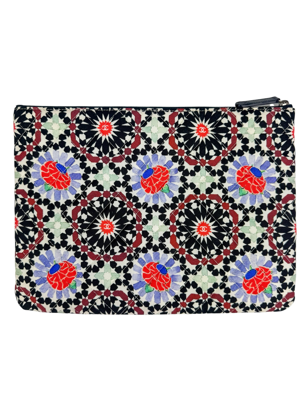 Chanel Novelty Quilt Medium O Case Clutch