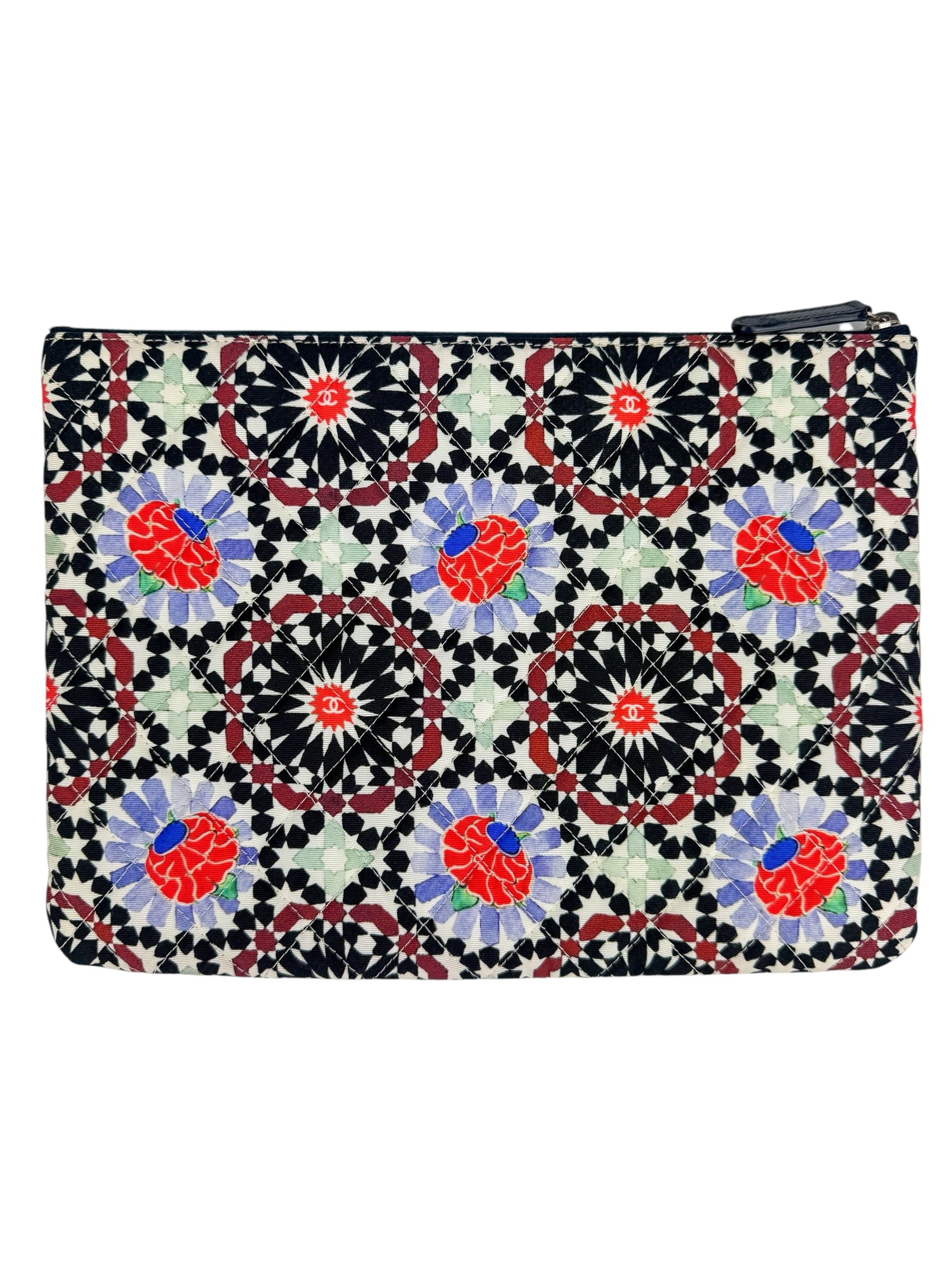 Chanel Novelty Quilt Medium O Case Clutch