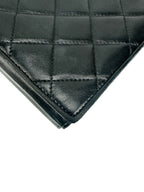 Chanel Vintage Black Quilted Lambskin Full Flap Bag