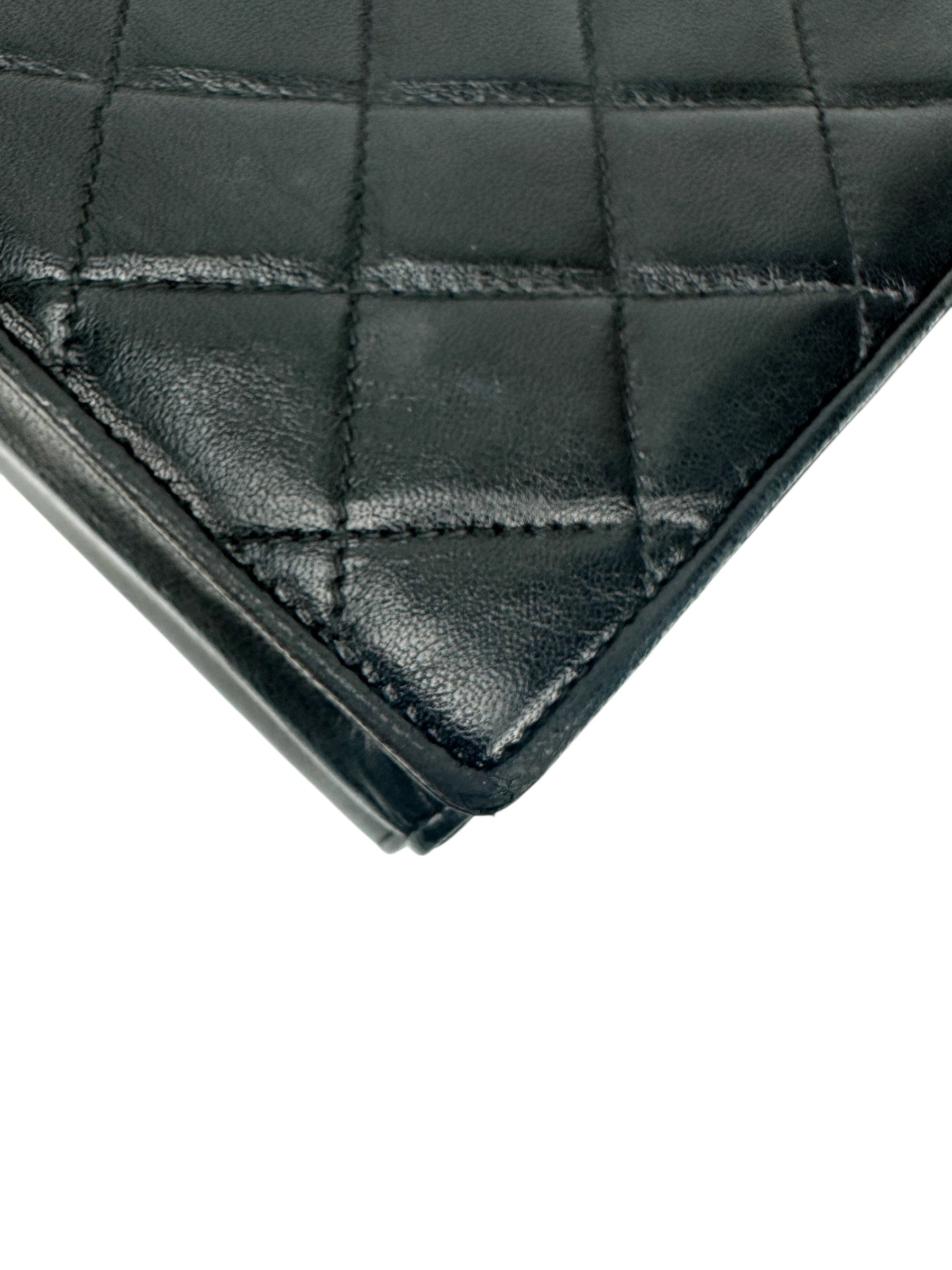 Chanel Vintage Black Quilted Lambskin Full Flap Bag