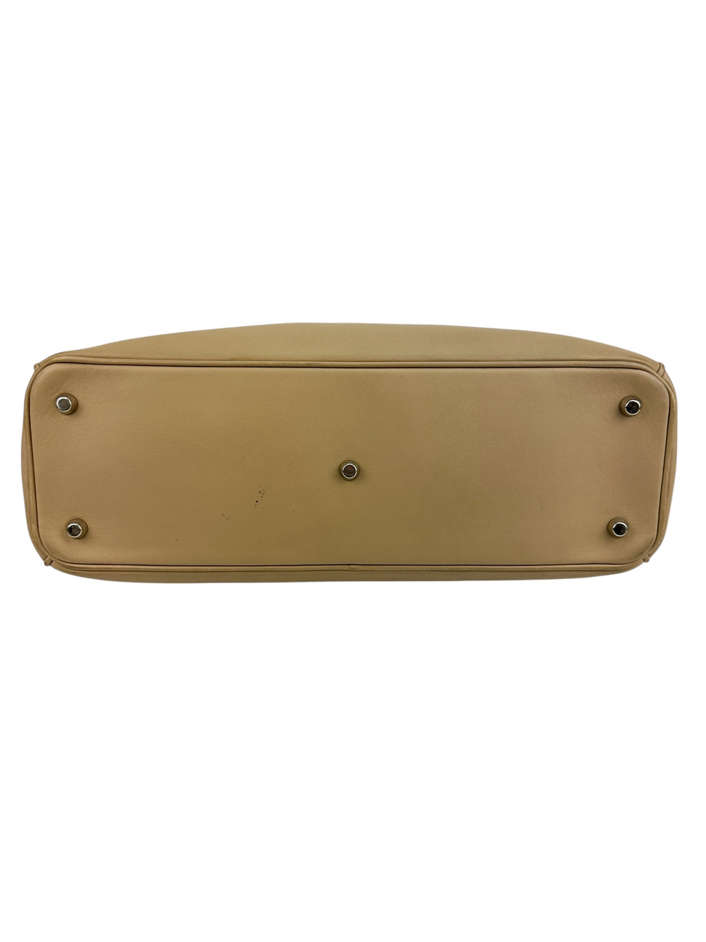 Christian Dior Beige Large Diorissimo Leather Bag W/ Pouch