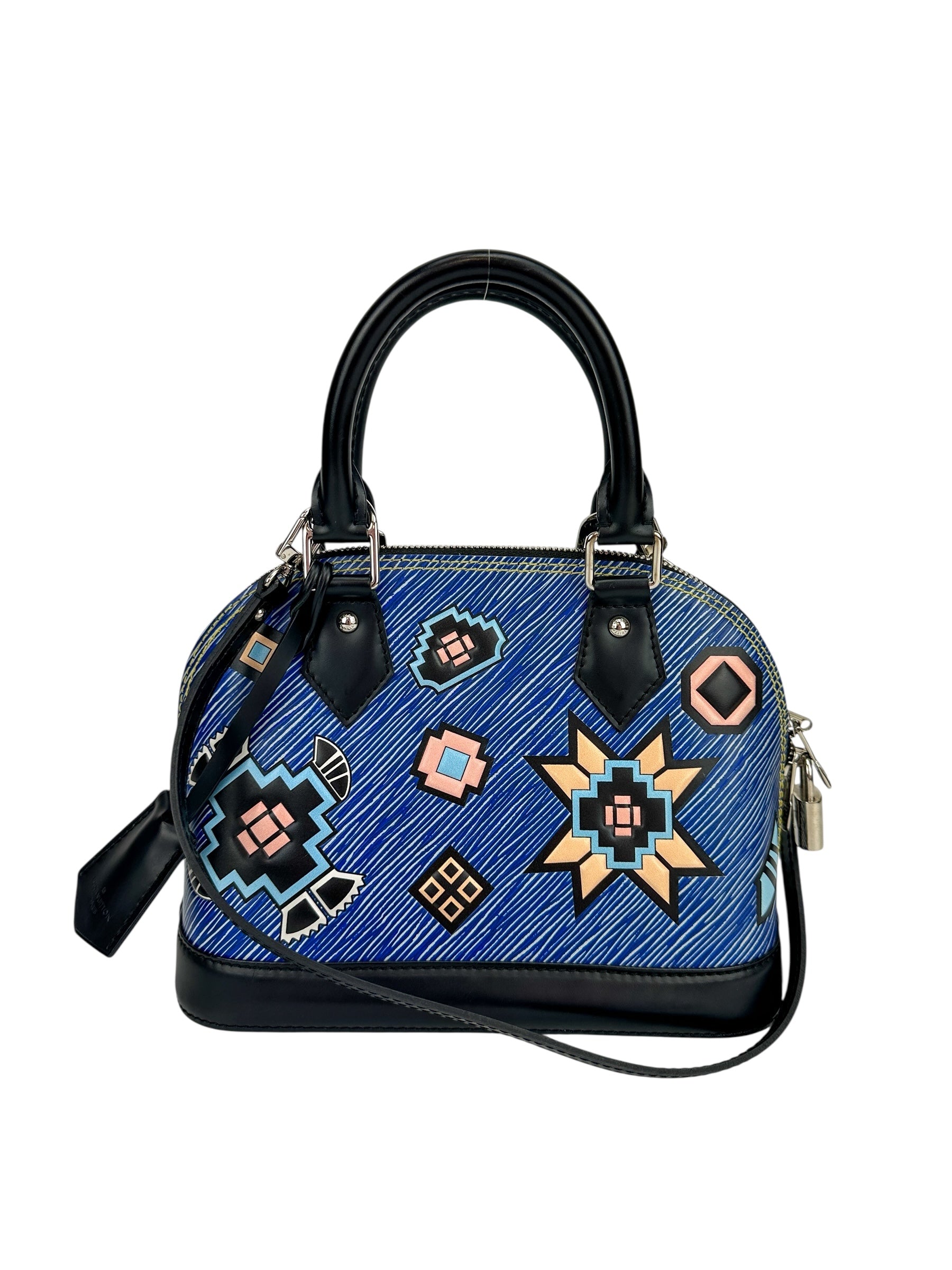 Louis Vuitton Blue Azteque Epi Alma BB W/ Strap (Limited Edition)