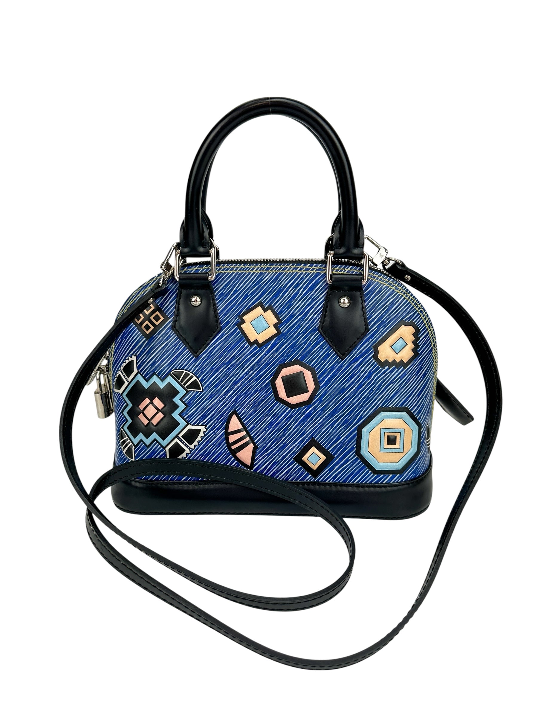 Louis Vuitton Blue Azteque Epi Alma BB W/ Strap (Limited Edition)