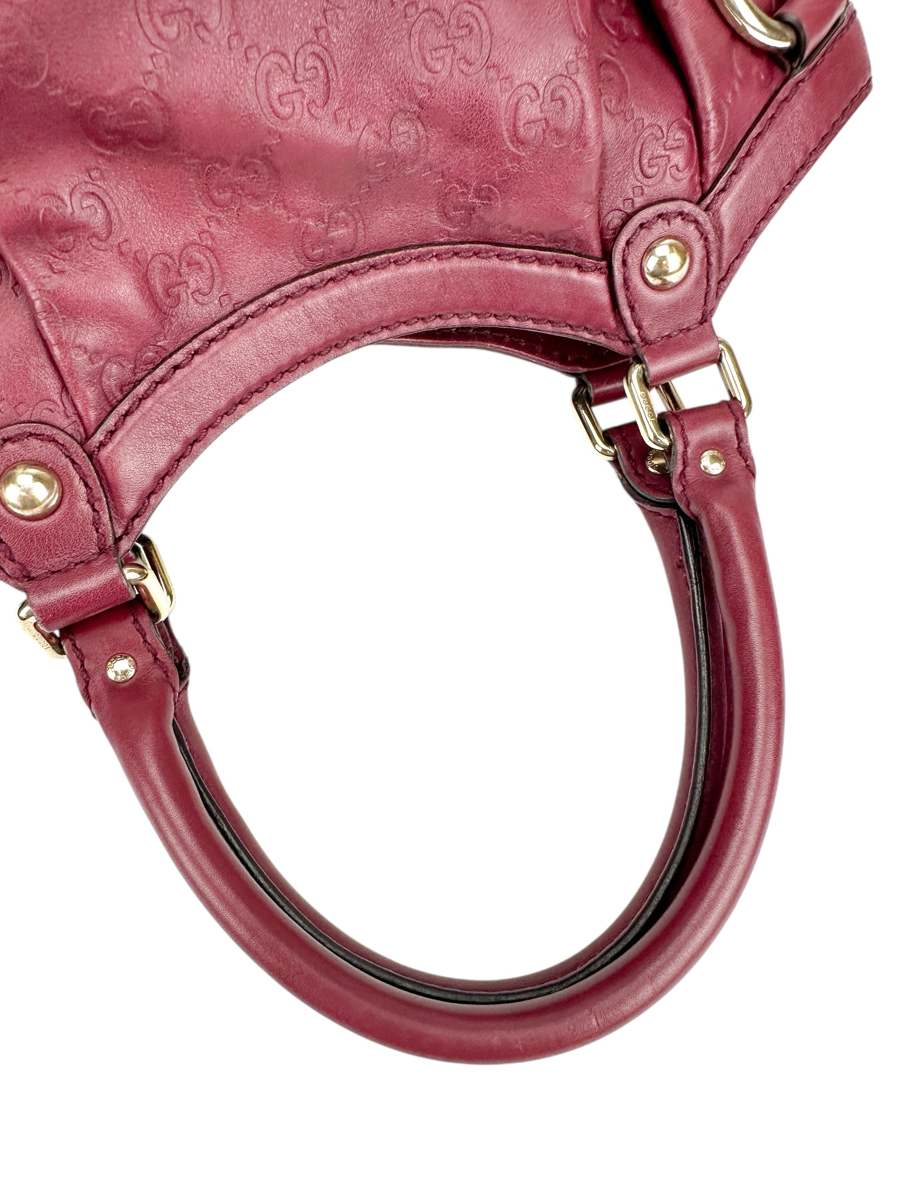 Gucci Magenta Guccissima Top Handle Bag
