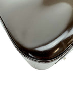 Gucci Brown Patent Interlocking GG Bag
