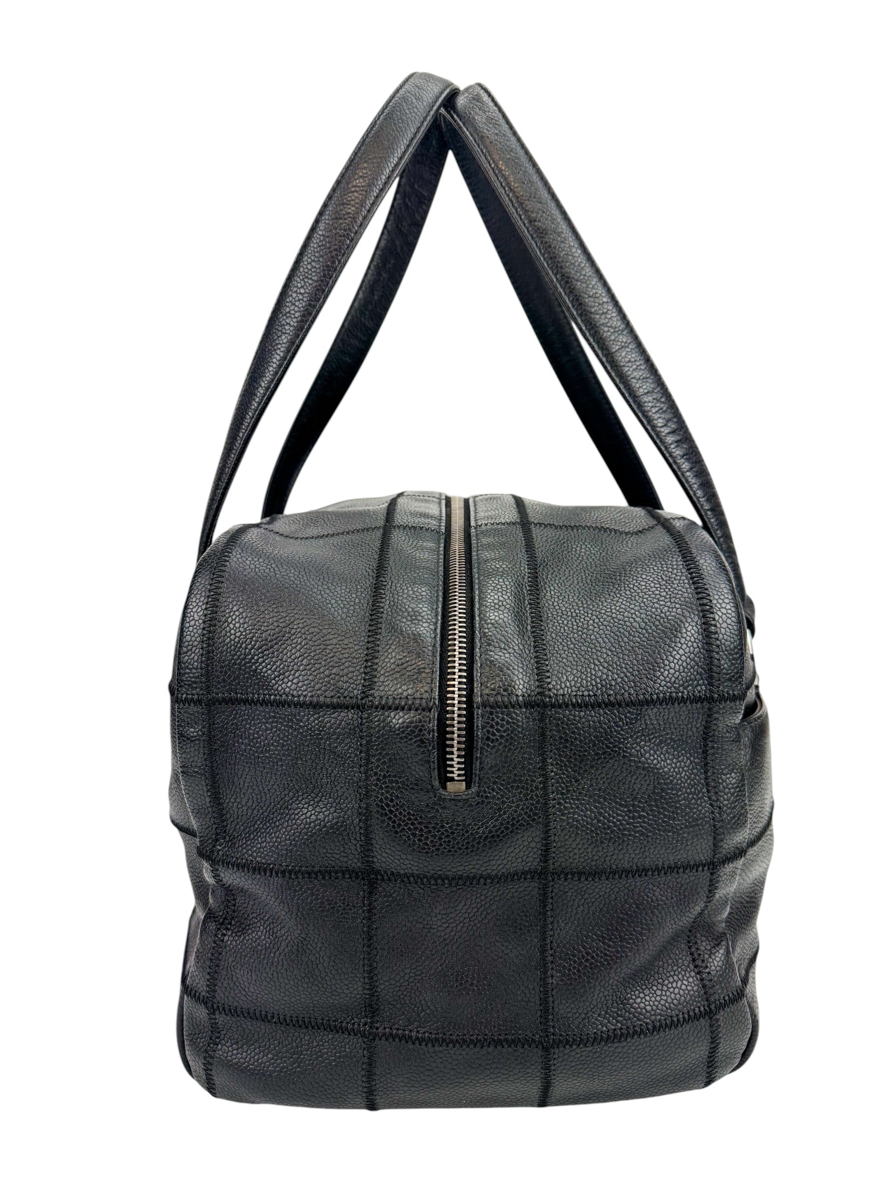 Chanel Black Chocolate Bar Boston Bag