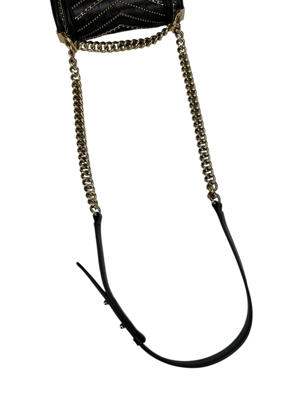 Chanel Black Leather Embellished Small Boy Bag