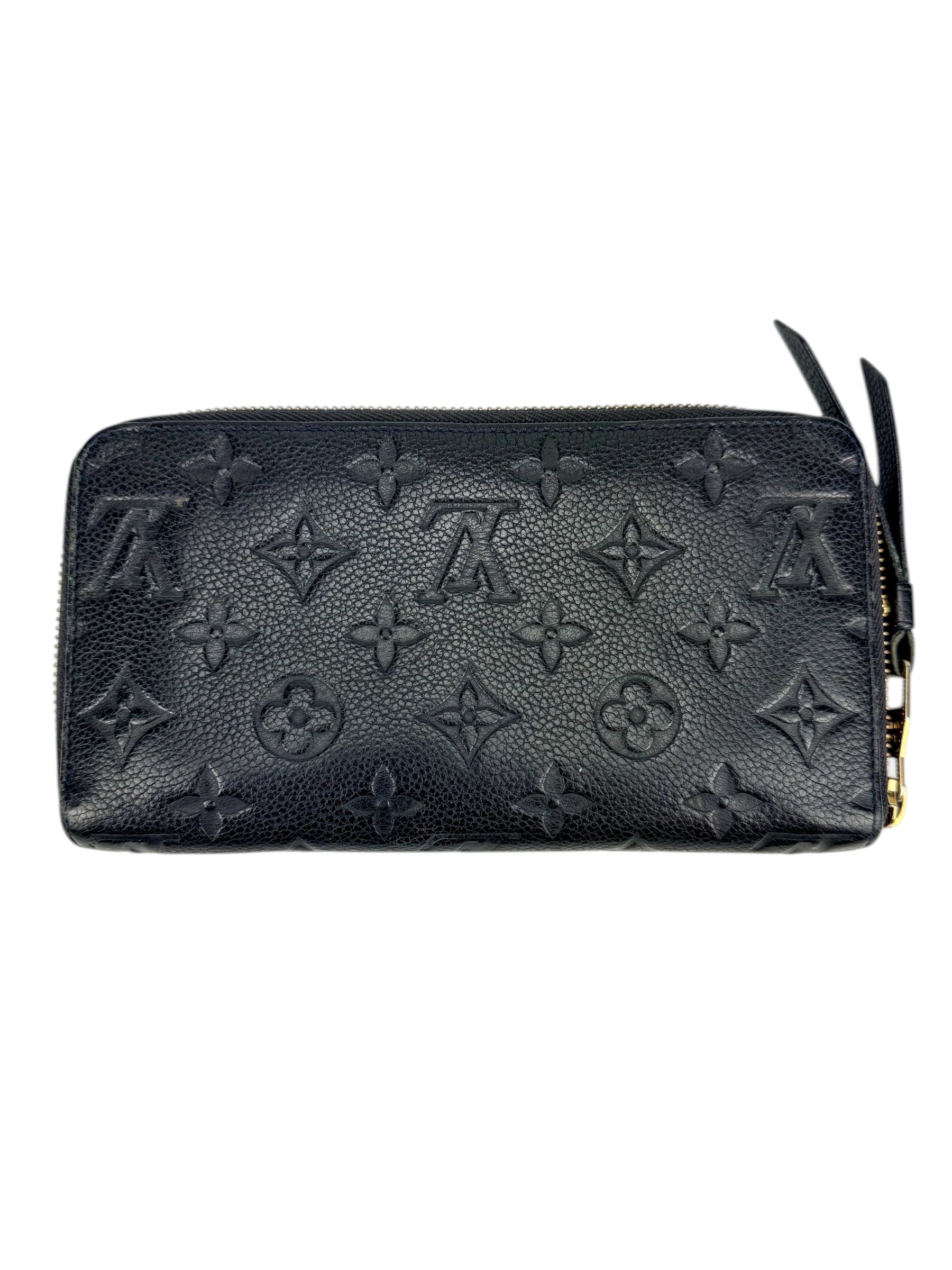 Louis Vuitton Black Empreinte Zip Around Wallet