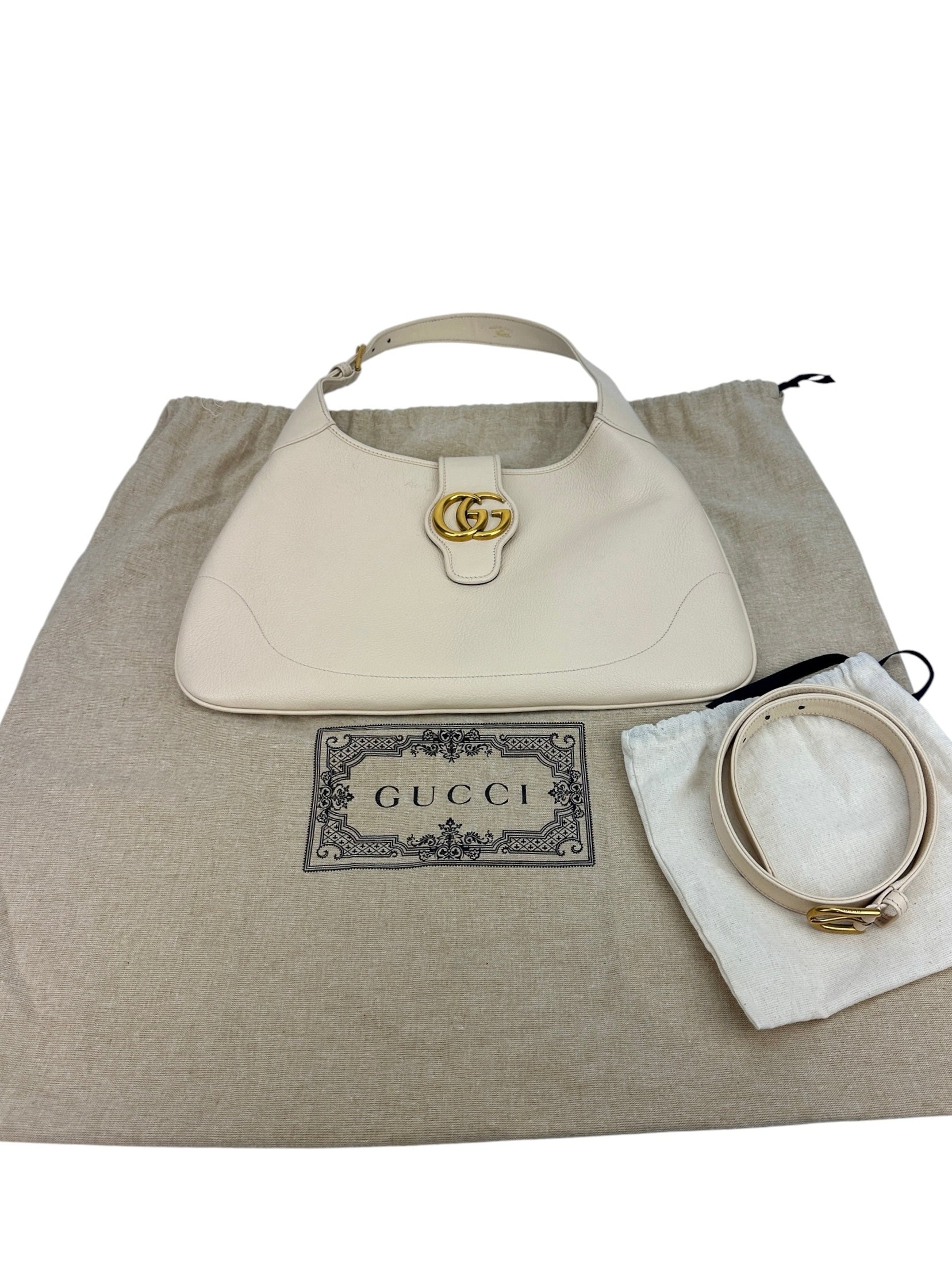 Gucci Ivory Leather Aphrodite Bag