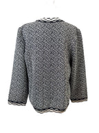 Yves Saint Laurent Black and White Cardigan Size L