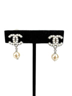 Chanel Faux Pearl Clip On Earrings