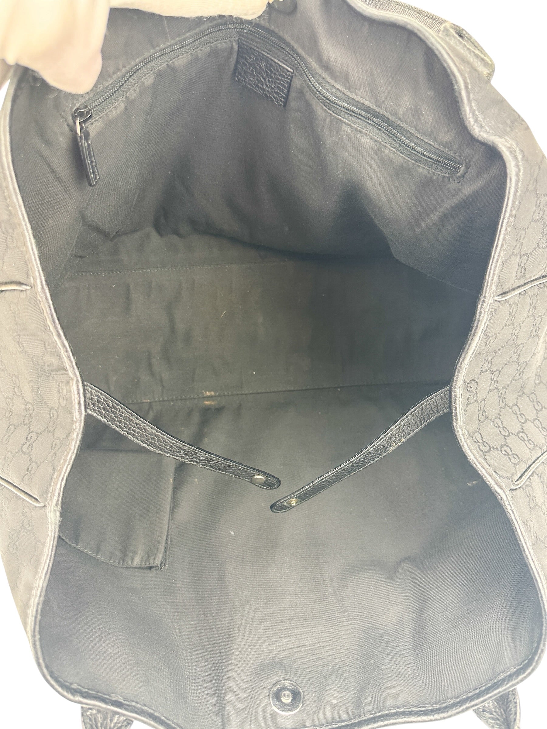 Gucci Black Canvas Princy Tote Bag