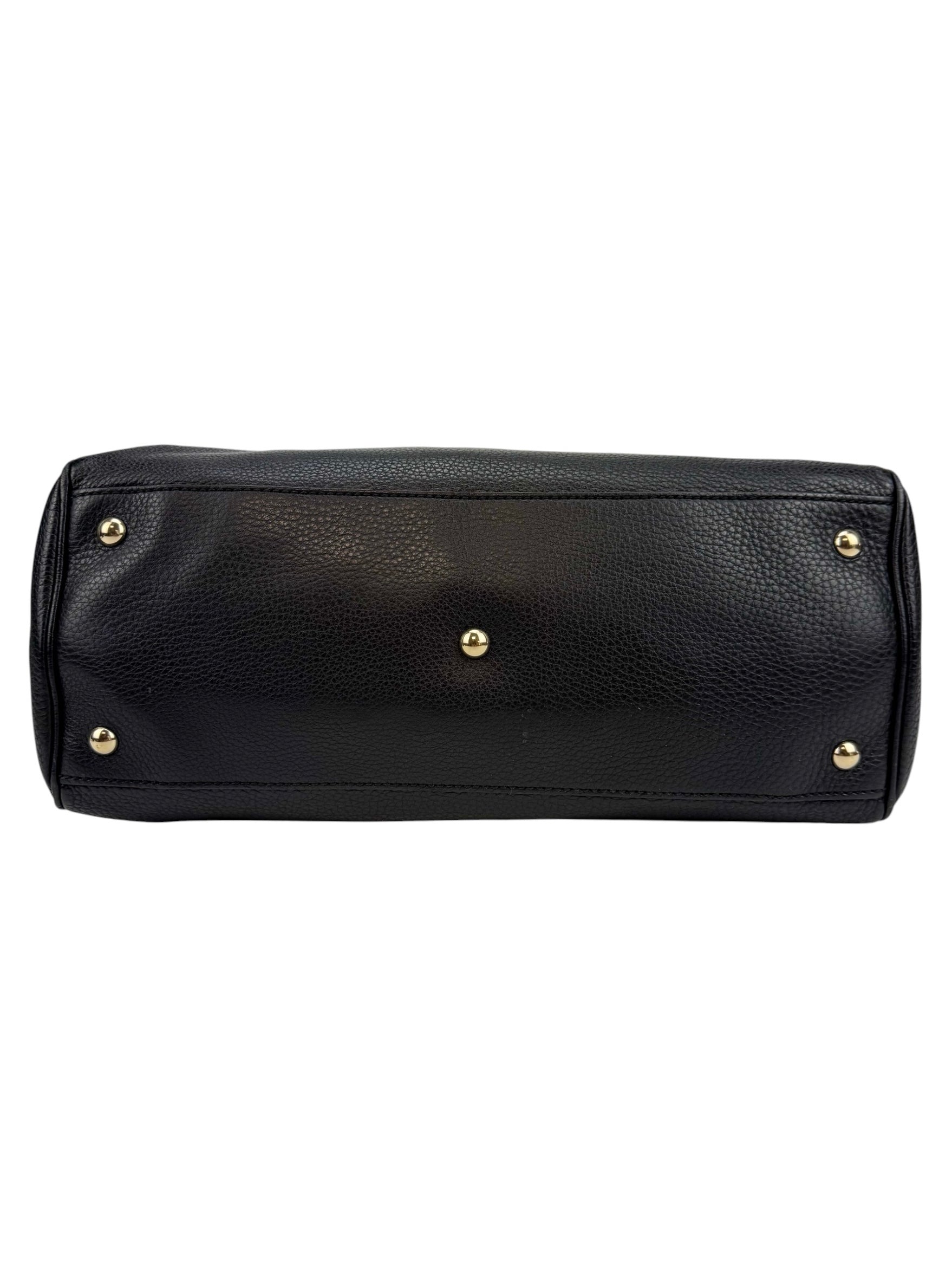 Gucci Black Medium Bamboo Shopper Tote