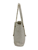 Bottega Veneta Ivory Intrecciato Tote Bag