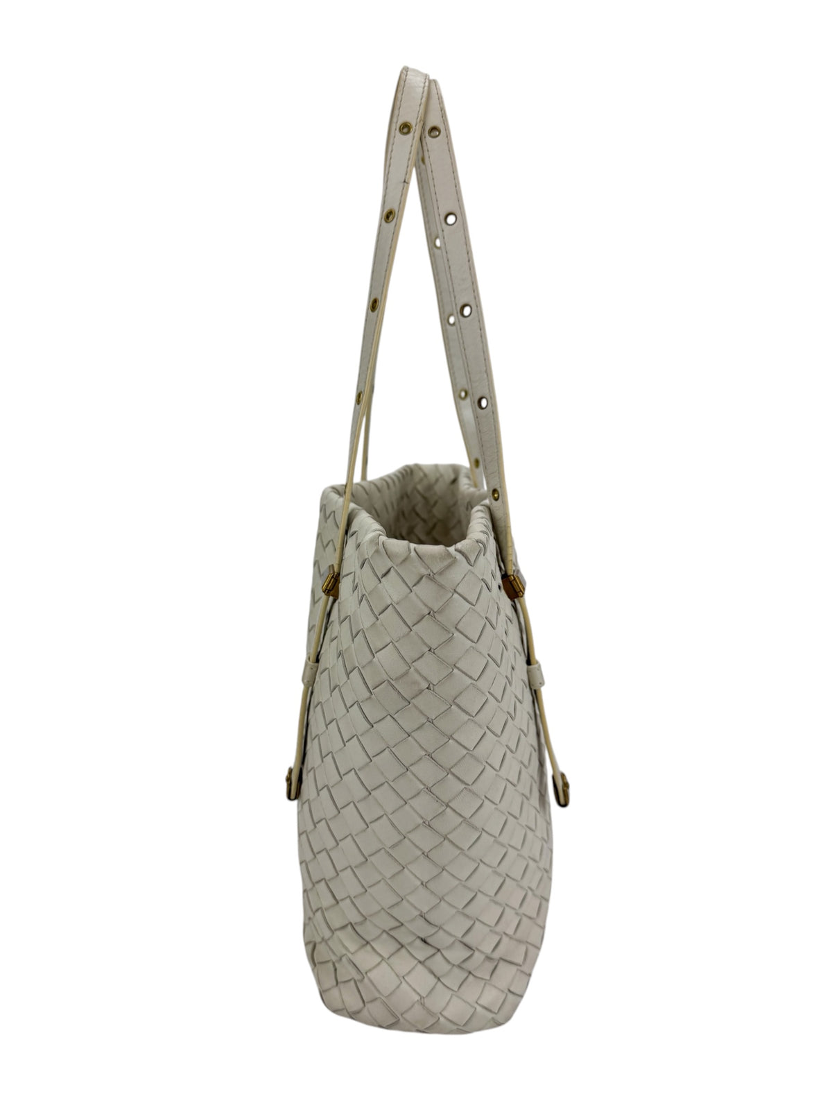 Bottega Veneta Ivory Intrecciato Tote Bag