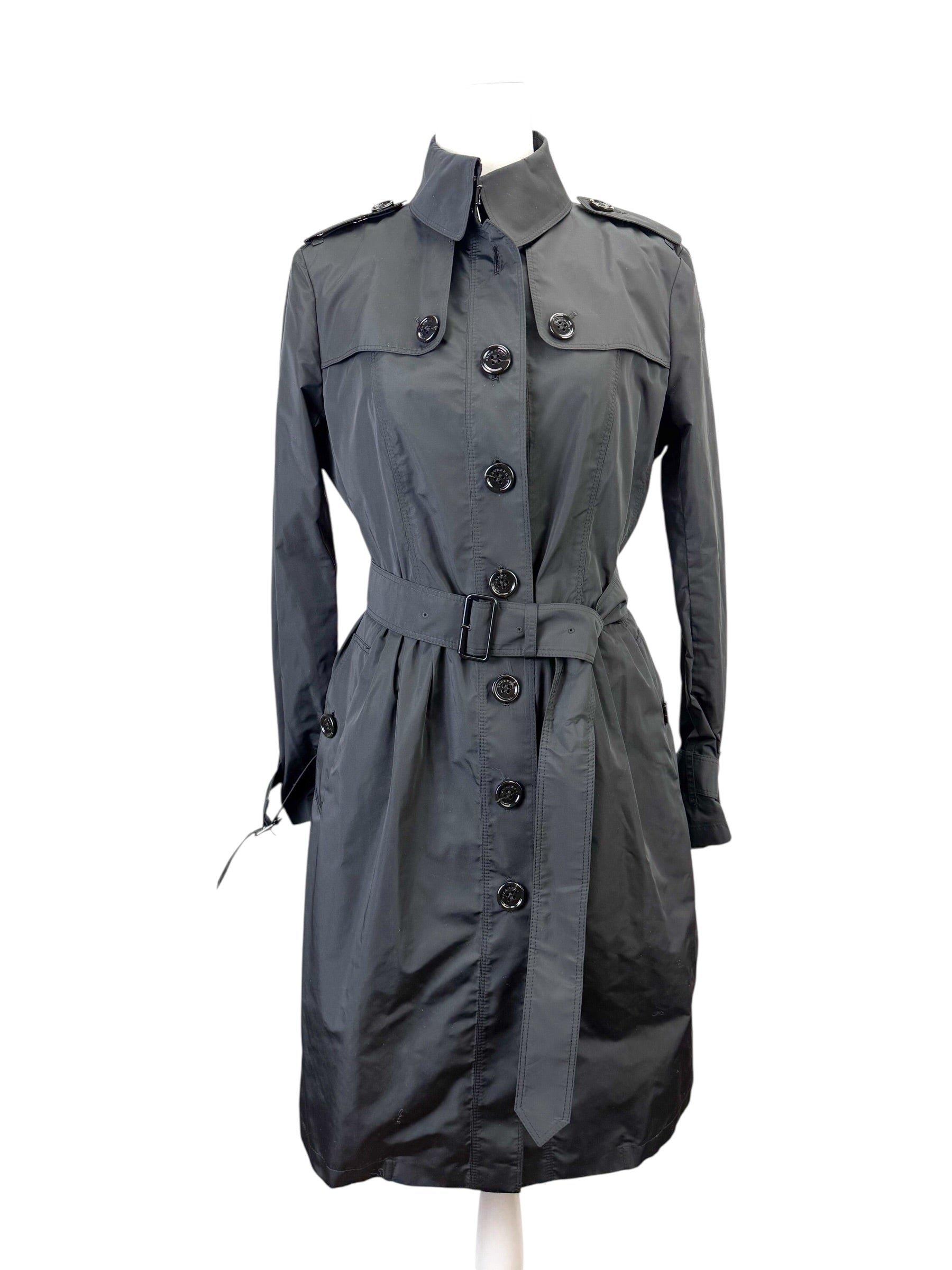 Burberry Black Trench Coat Size 40
