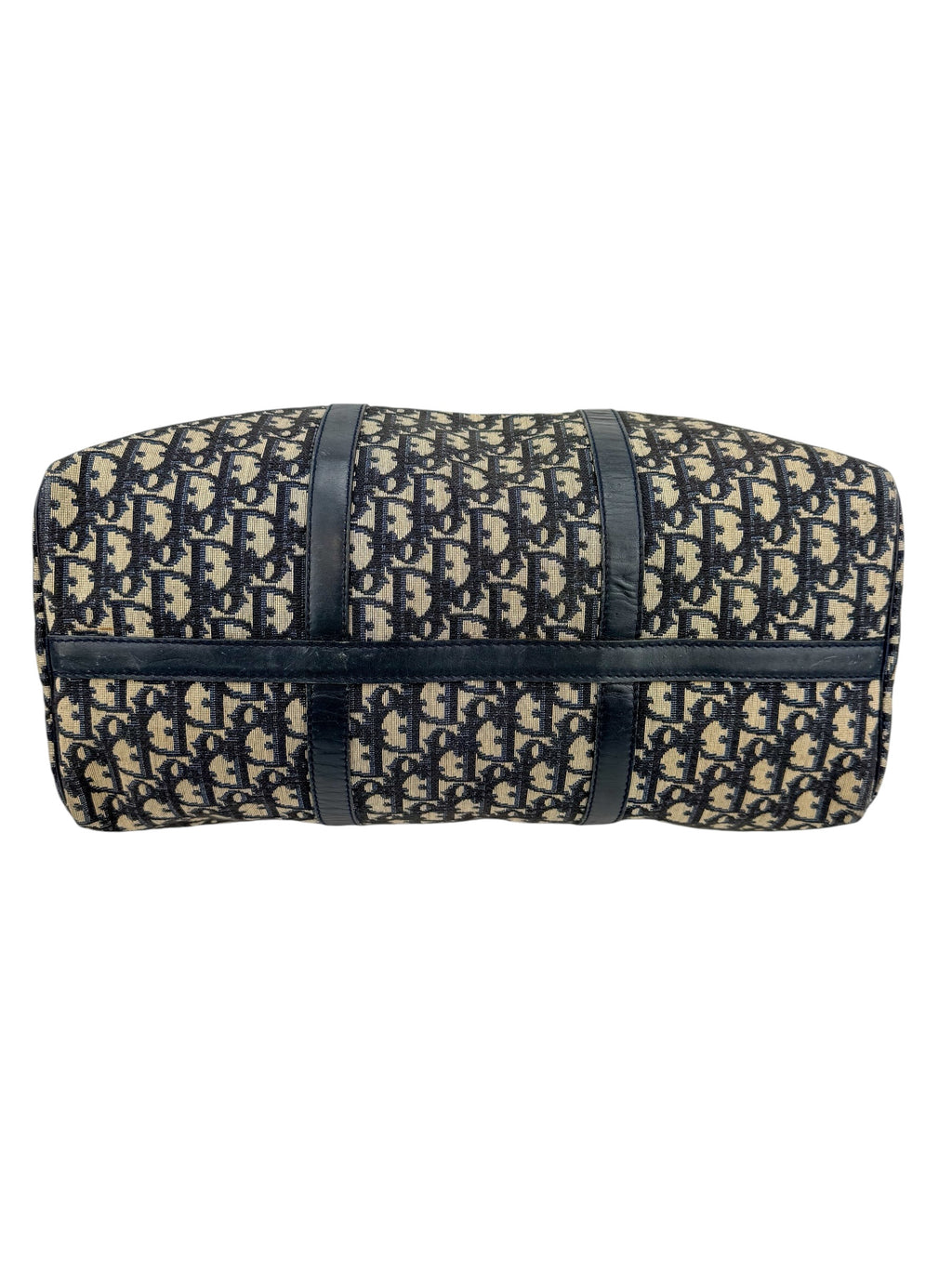 Christian Dior Vintage Navy Oblique 40cm Boston Bag