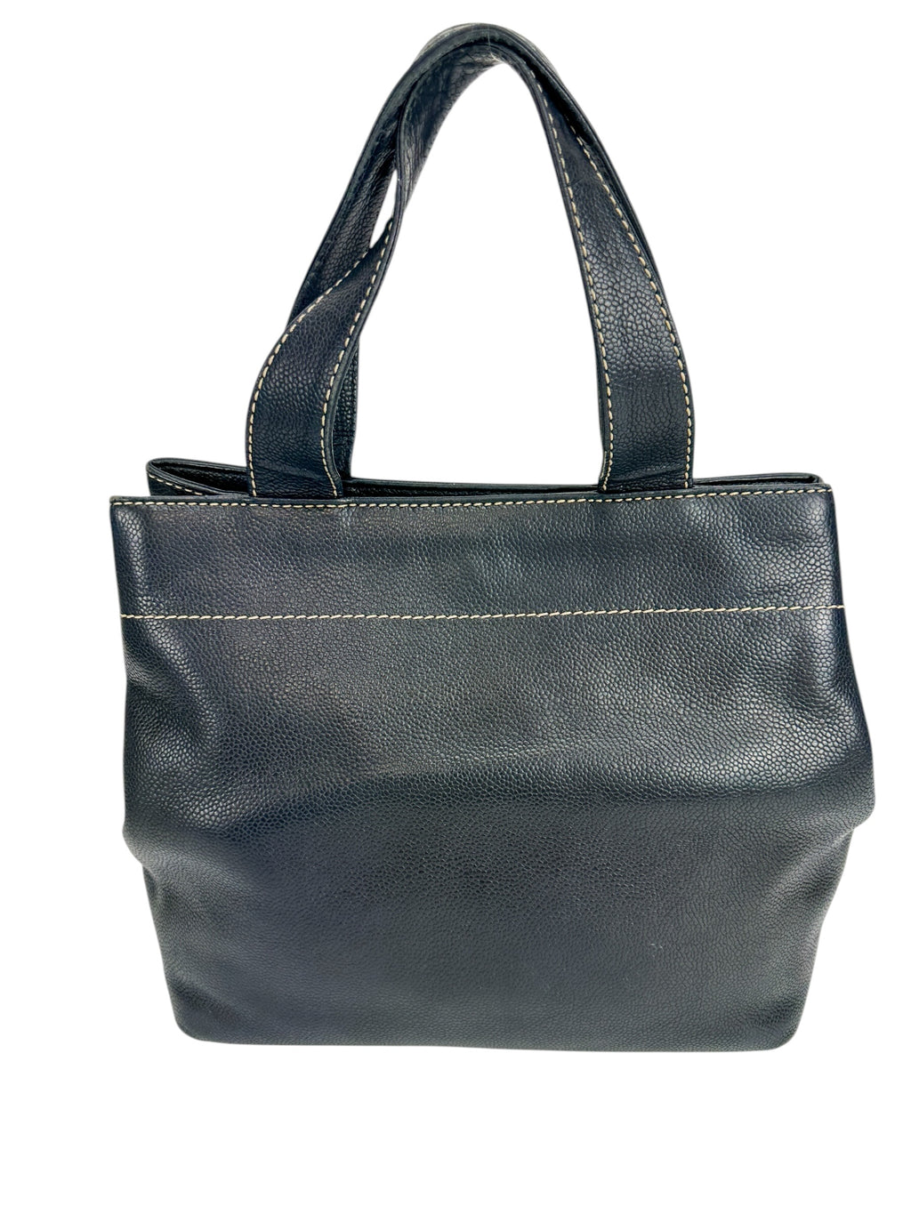 Chanel Black Leather Executive Shopper Tote W/ Strap