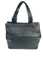 Chanel Black Leather Executive Shopper Tote W/ Strap