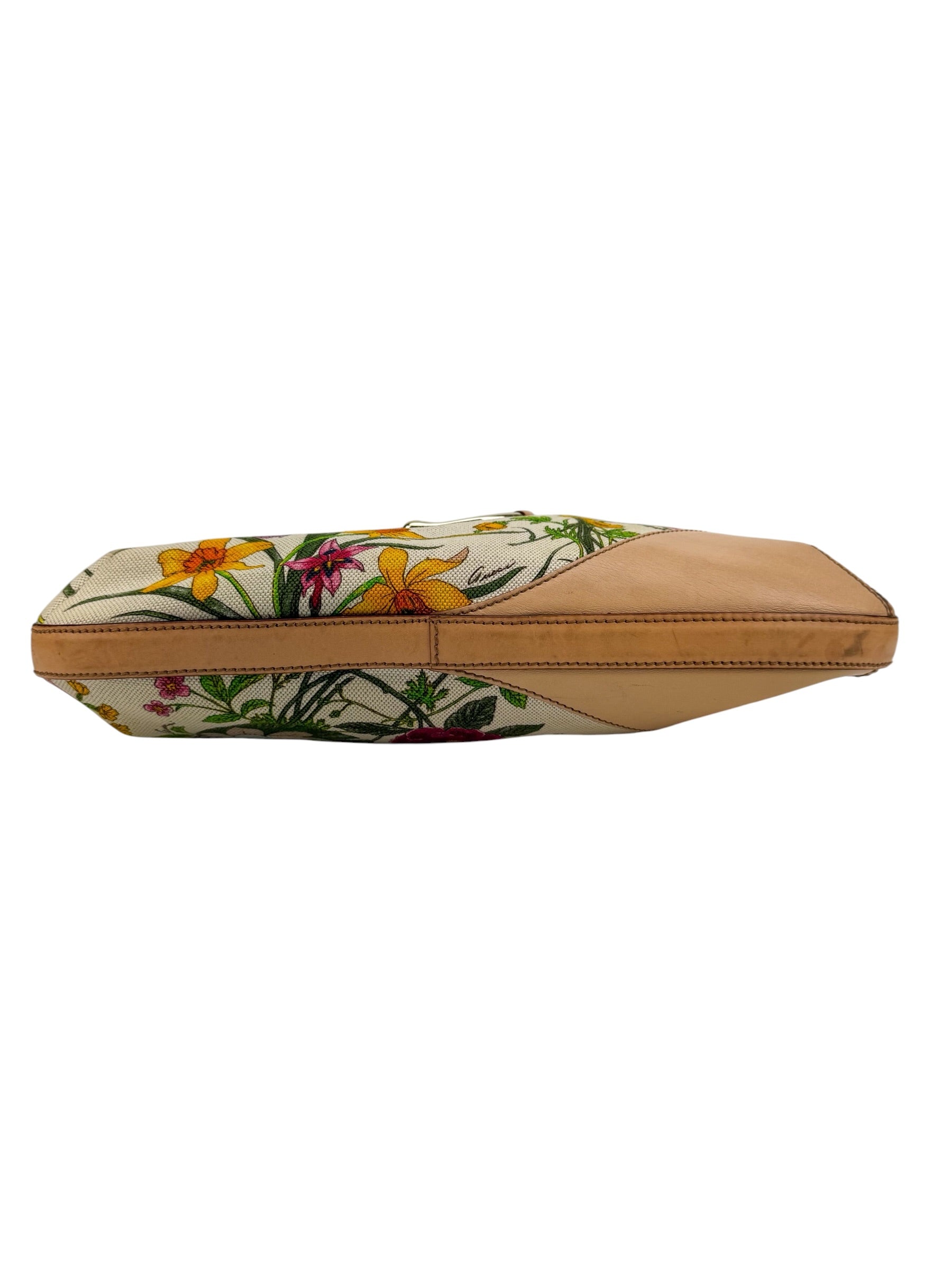 Gucci Floral Horsebit Shoulder Bag