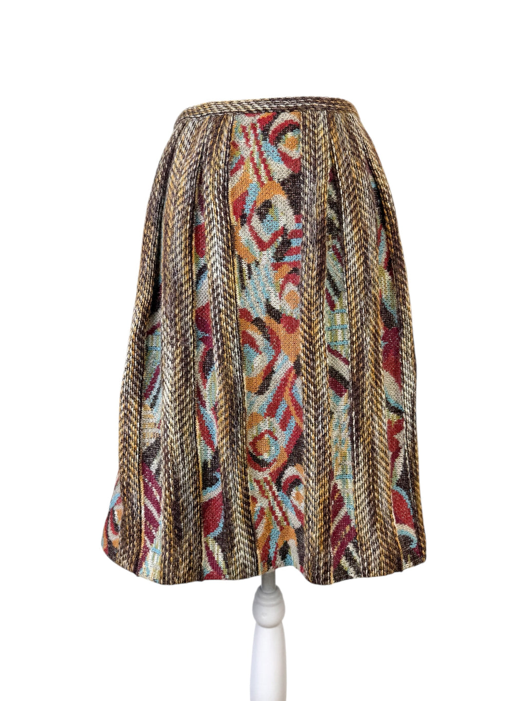 Missoni Brown/Blue Pleated Skirt Size 42