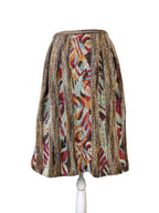 Missoni Brown/Blue Pleated Skirt Size 42