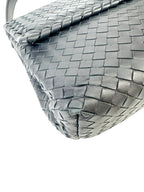 Bottega Veneta Navy Intrecciato Olympia Bag