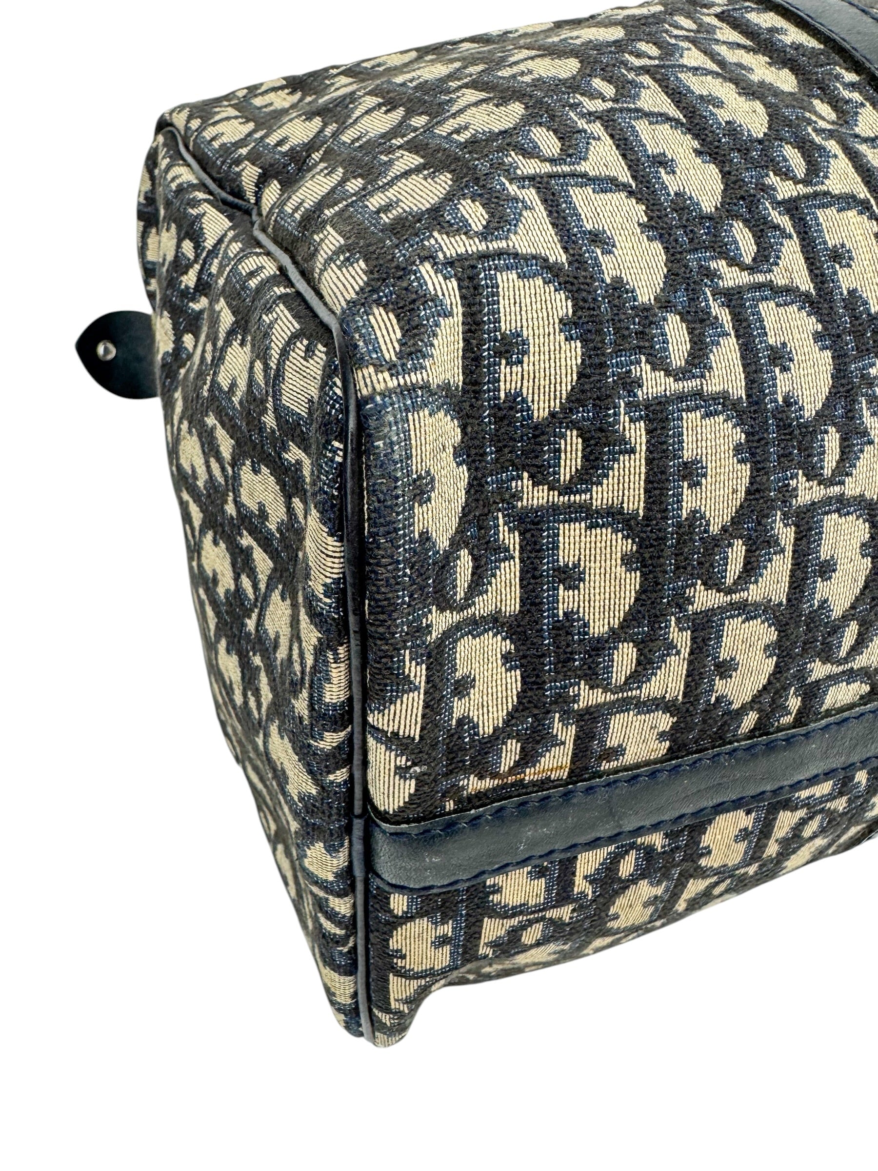 ヴィンテージクリスチャンDIORバック Christian Dior Vintage Navy Oblique 40cm Boston Bag – Joy of Luxury