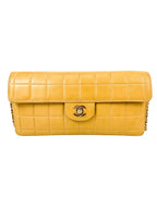 Chanel Beige Lambskin Chocolate Bar Shoulder Bag
